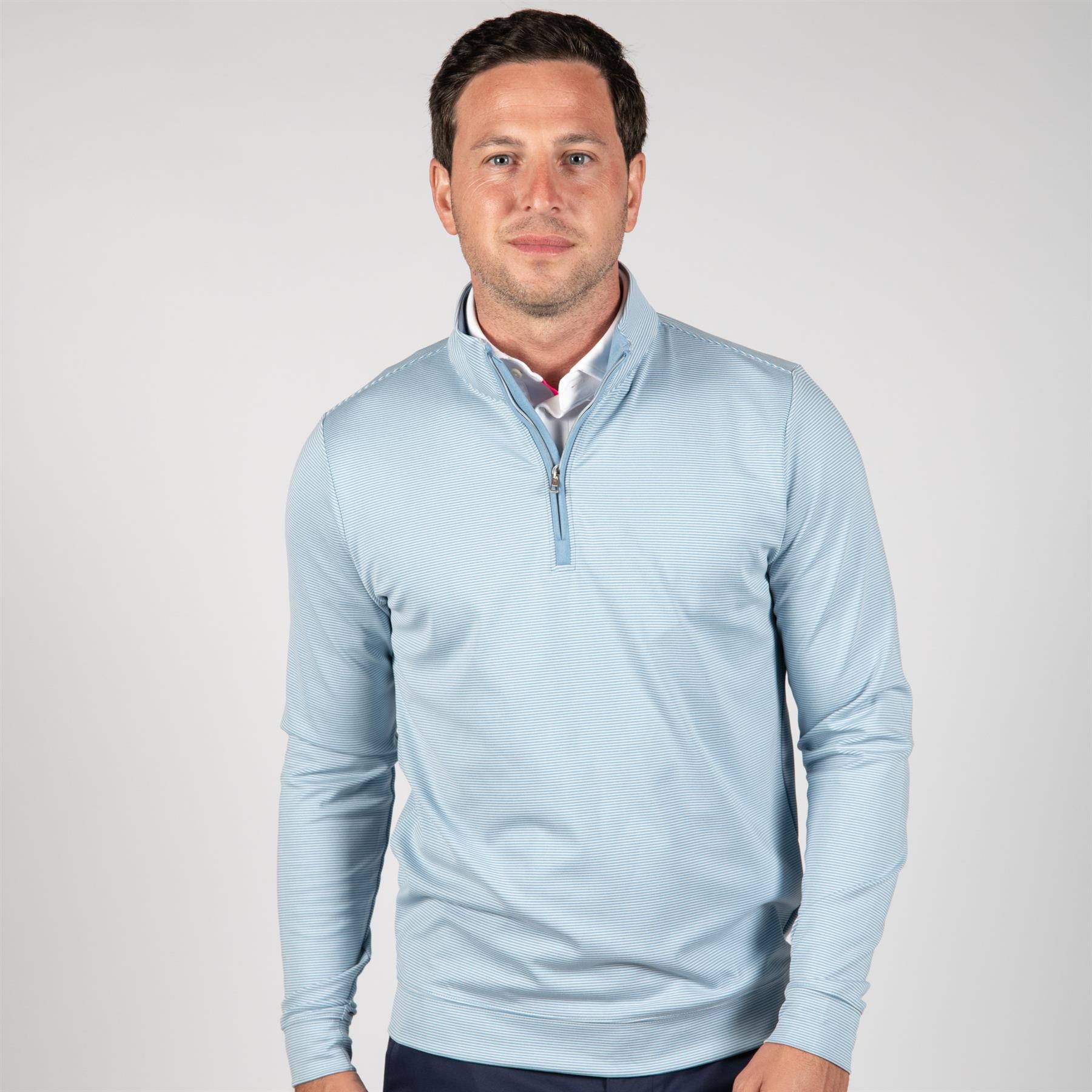 The Sherwood Pullover Mid Layer Bedford/White