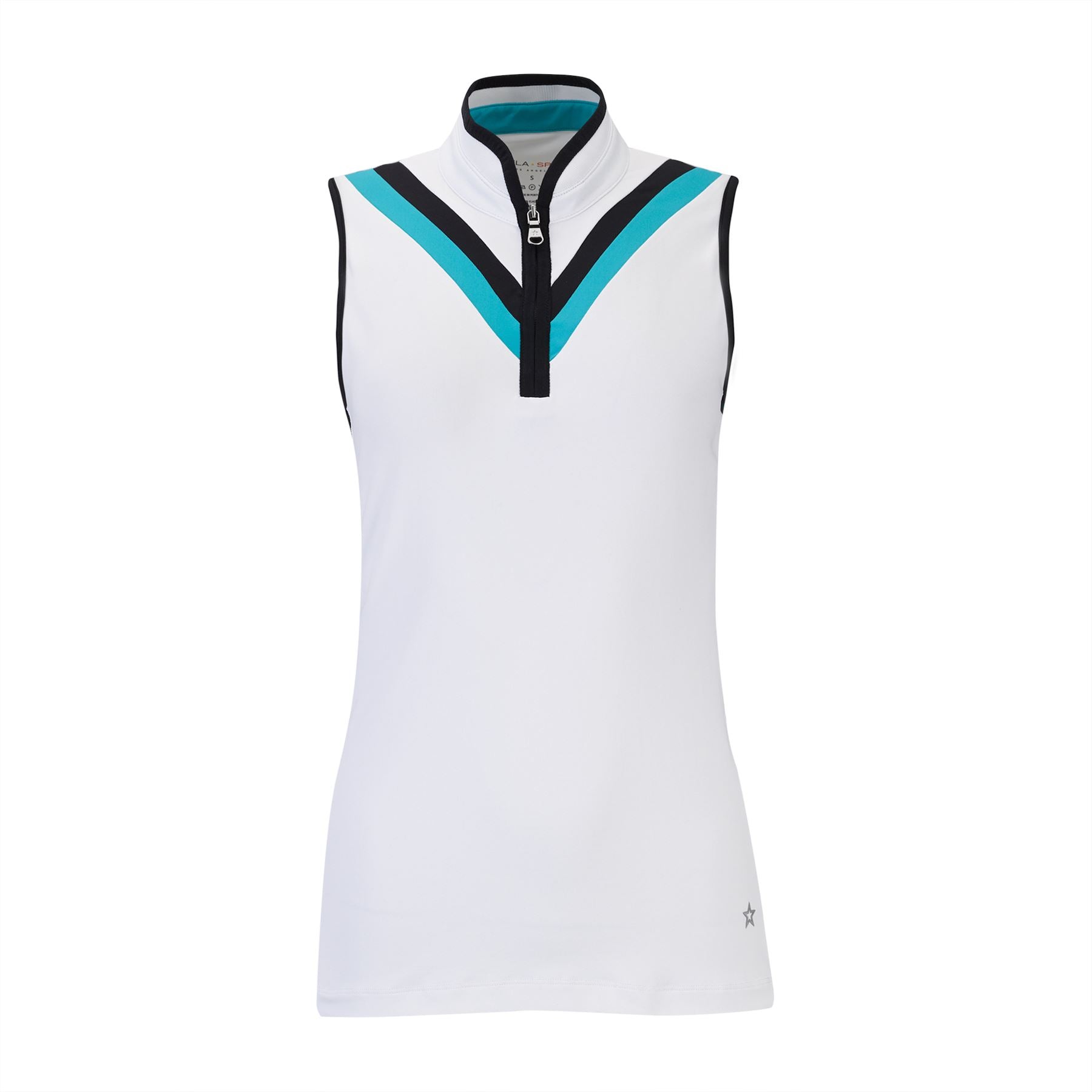 Womens The Hannah Multi-Chevron SL Polo White