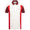 Cotton Pique Colorblock Polo White/Bordeaux/Red
