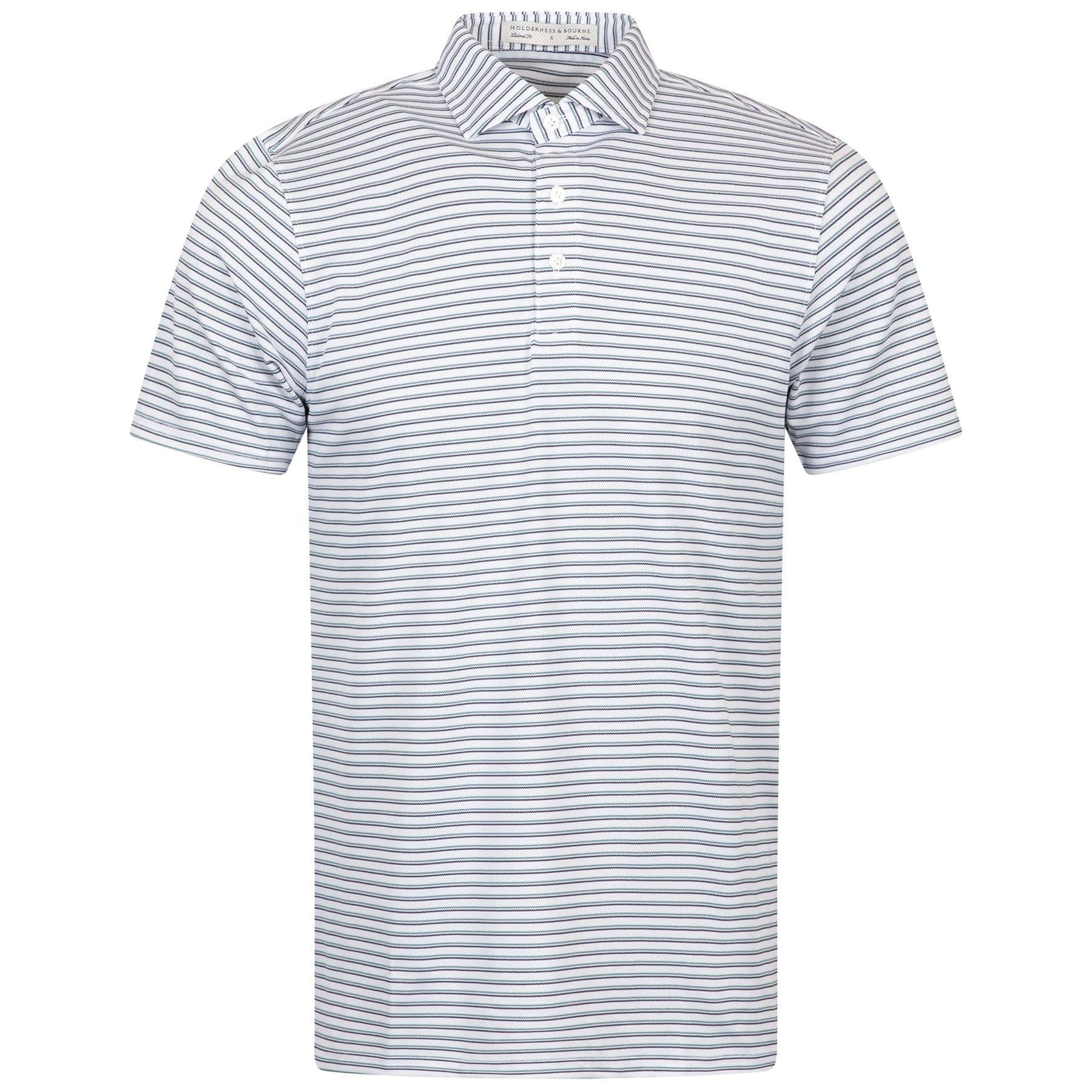 The Saxton Polo Sage/Navy/White