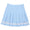 Womens Ribbon Pleated Skirt Powder Blue/White