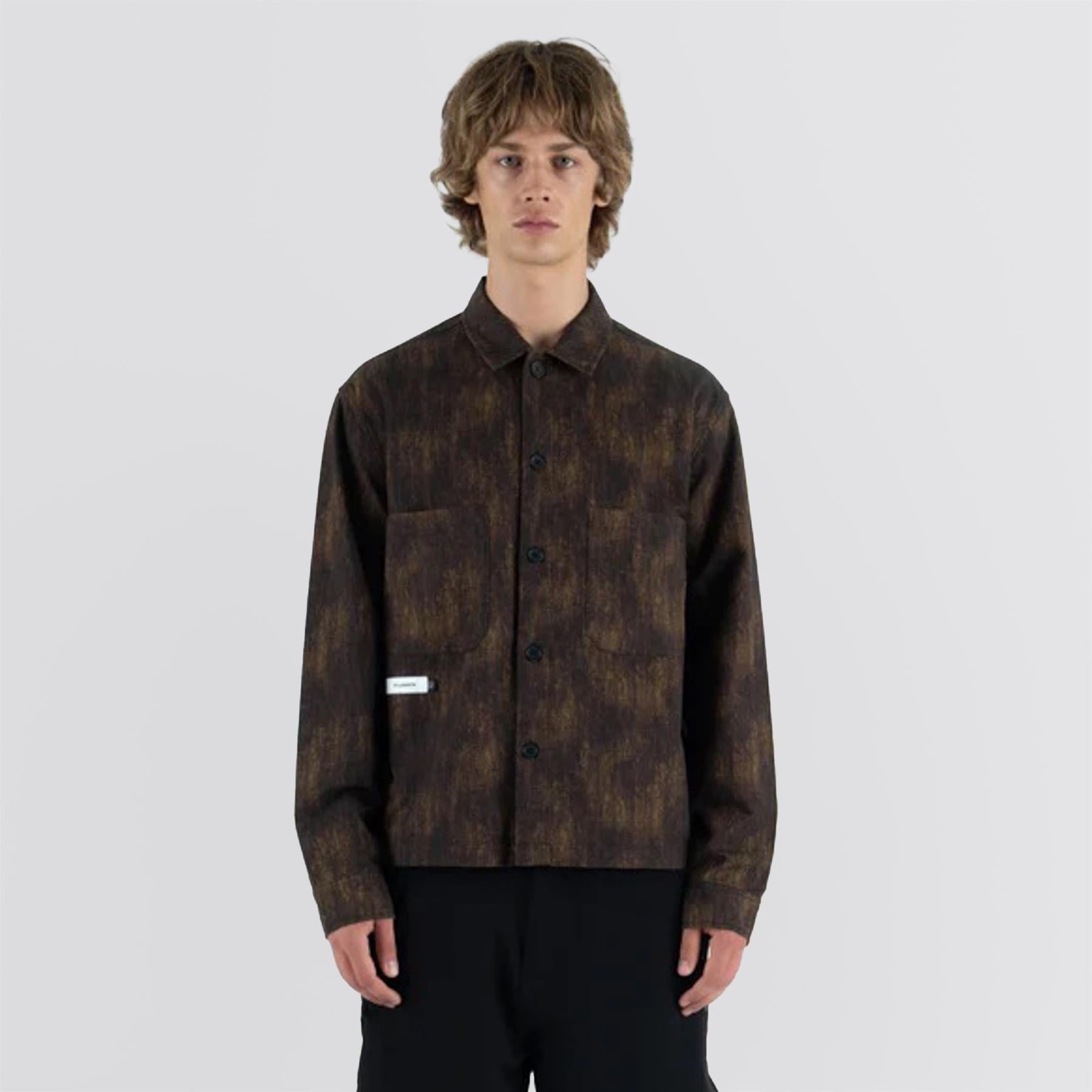 Kennedy Camo Twill Chore Jacket Brown