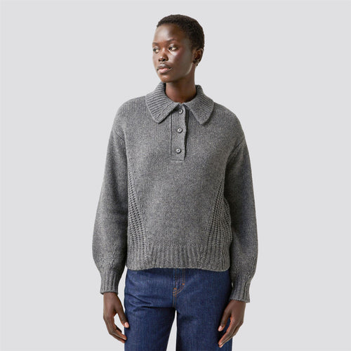 Womens Jojo Knit Sweater Grey