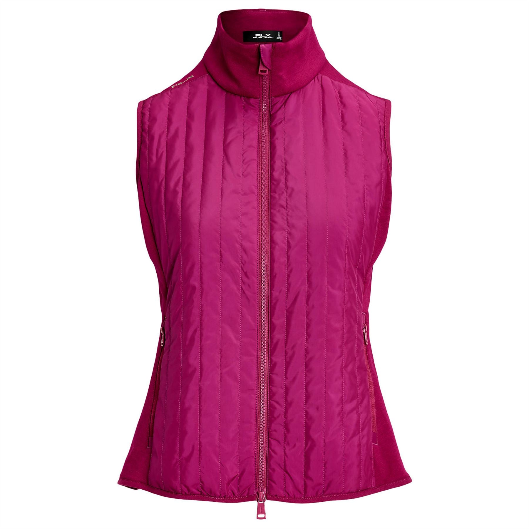 Womens RLX Perfromance Wool Full Zip Vest Fuchsia Berry