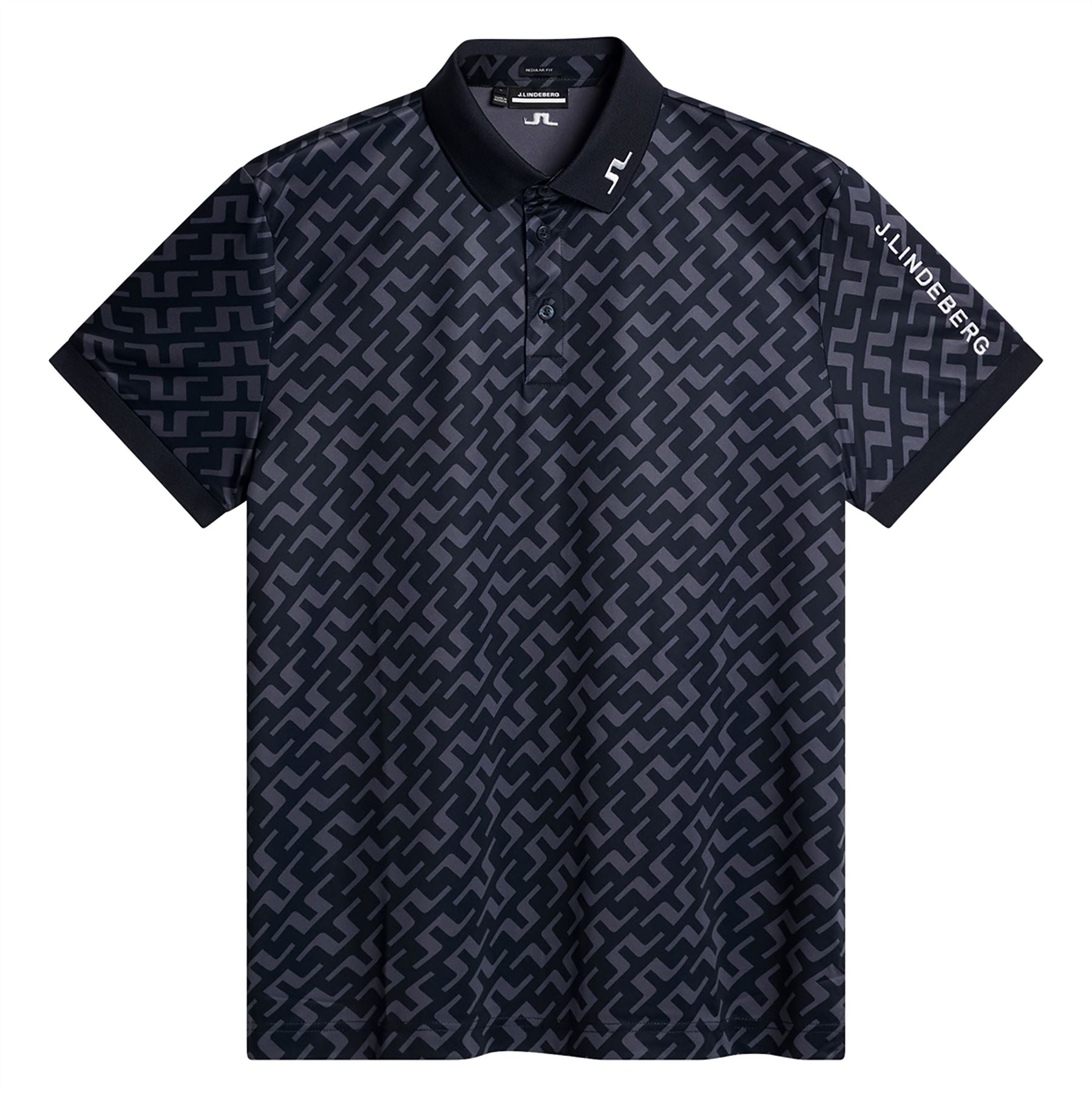 Tour Tech Regular Fit Print Polo Bias Bridge Navy