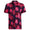 Stamped Floral Tech Jersey Polo Cabernet