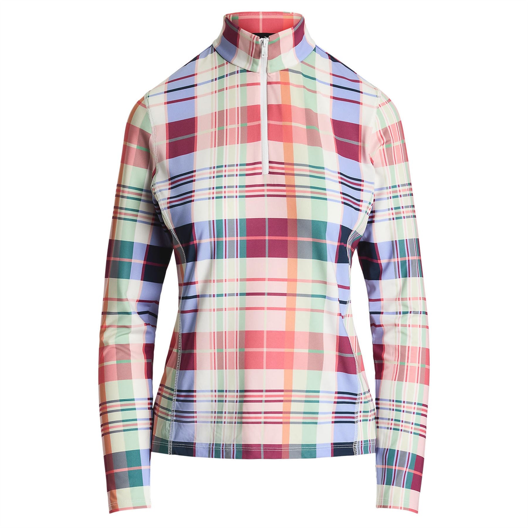Womens RLX Quarter Zip Printed Mid Layer Summer Madras