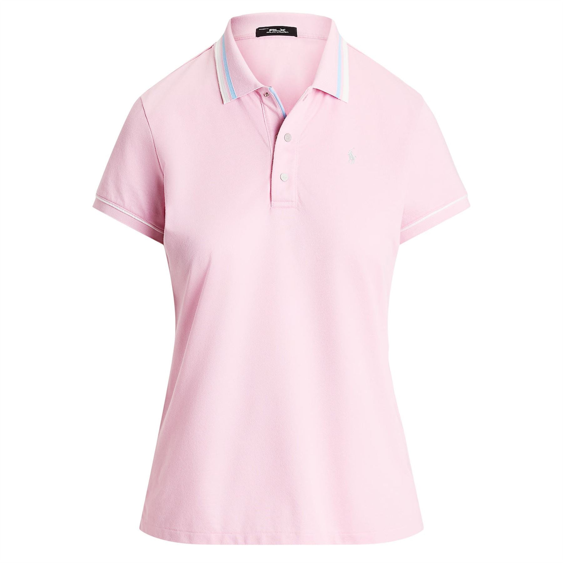 Womens RLX Tailored Fit Val Tour Pique Polo Garden Pink/White/Cold Springs