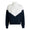 Womens Stretch Scuba Chevron Pullover Snow/Twilight