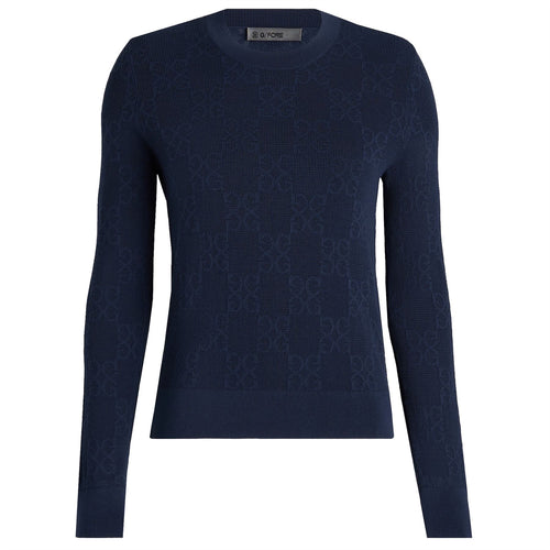 Womens Pointelle G Crewneck Sweater Twilight