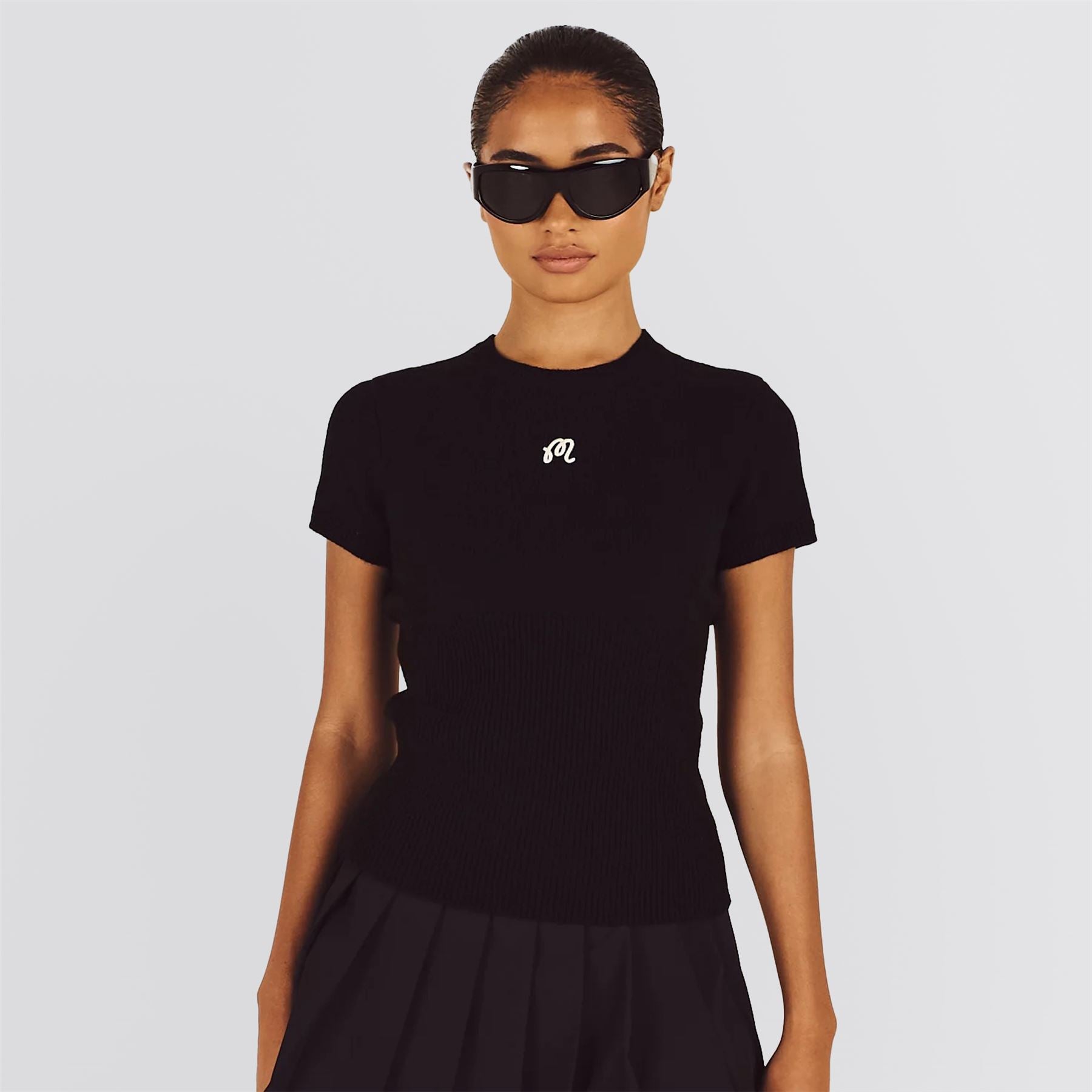 Womens Lisette Knit Top Black