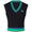 Womens Cable V Neck Knit Vest Navy