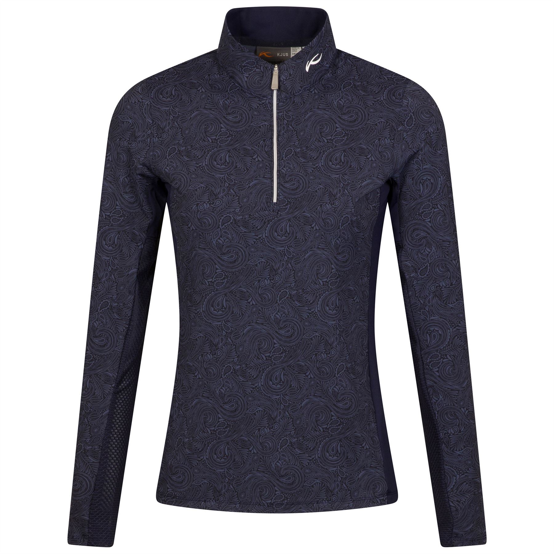 Womens Sunshine Printed Half Zip Atlanta Blue
