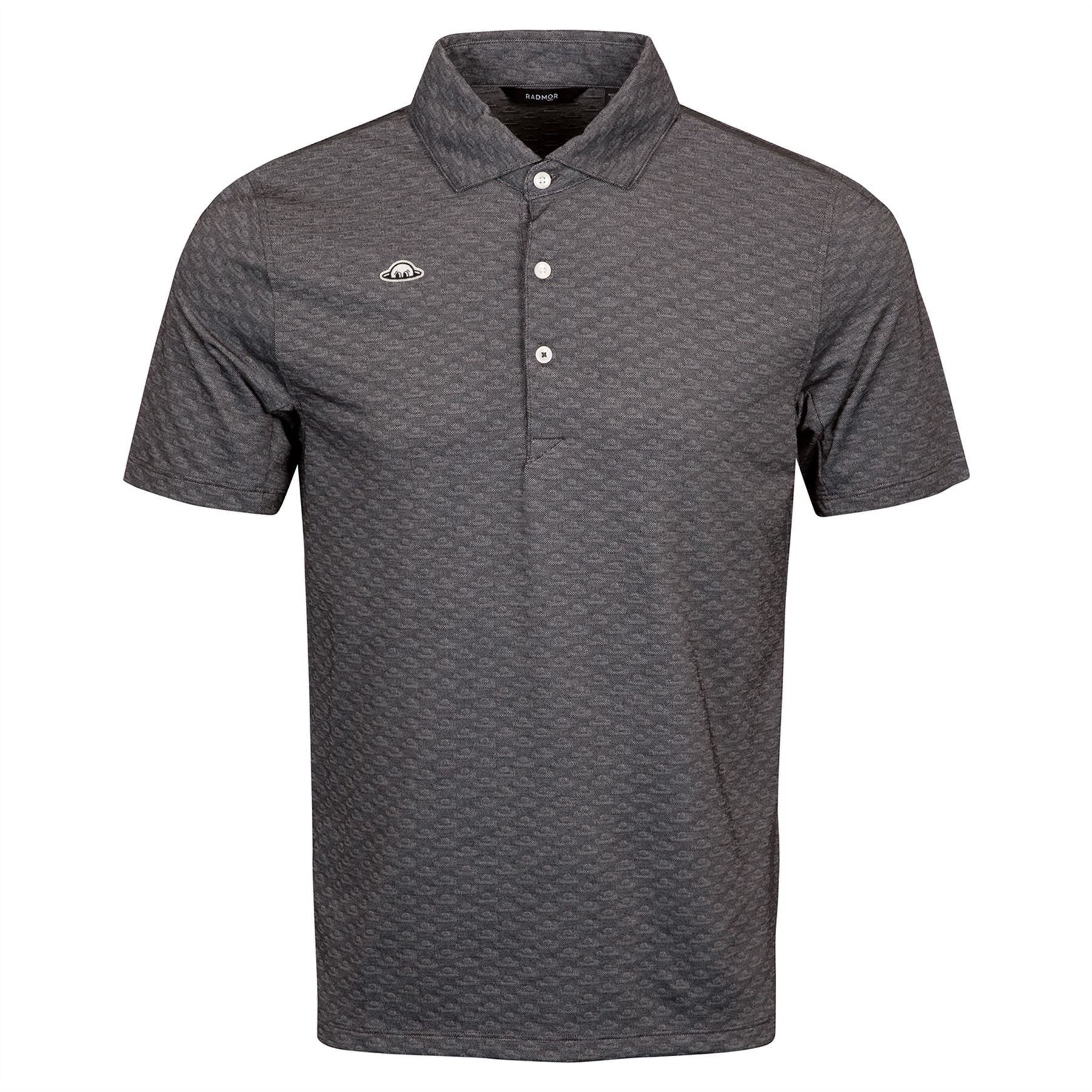 Hudson Recycled DC Jacquard Polo Blue Graphite