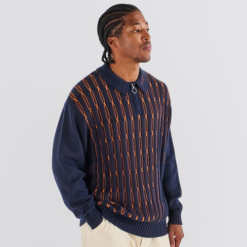 Links Polo Sweater Navy