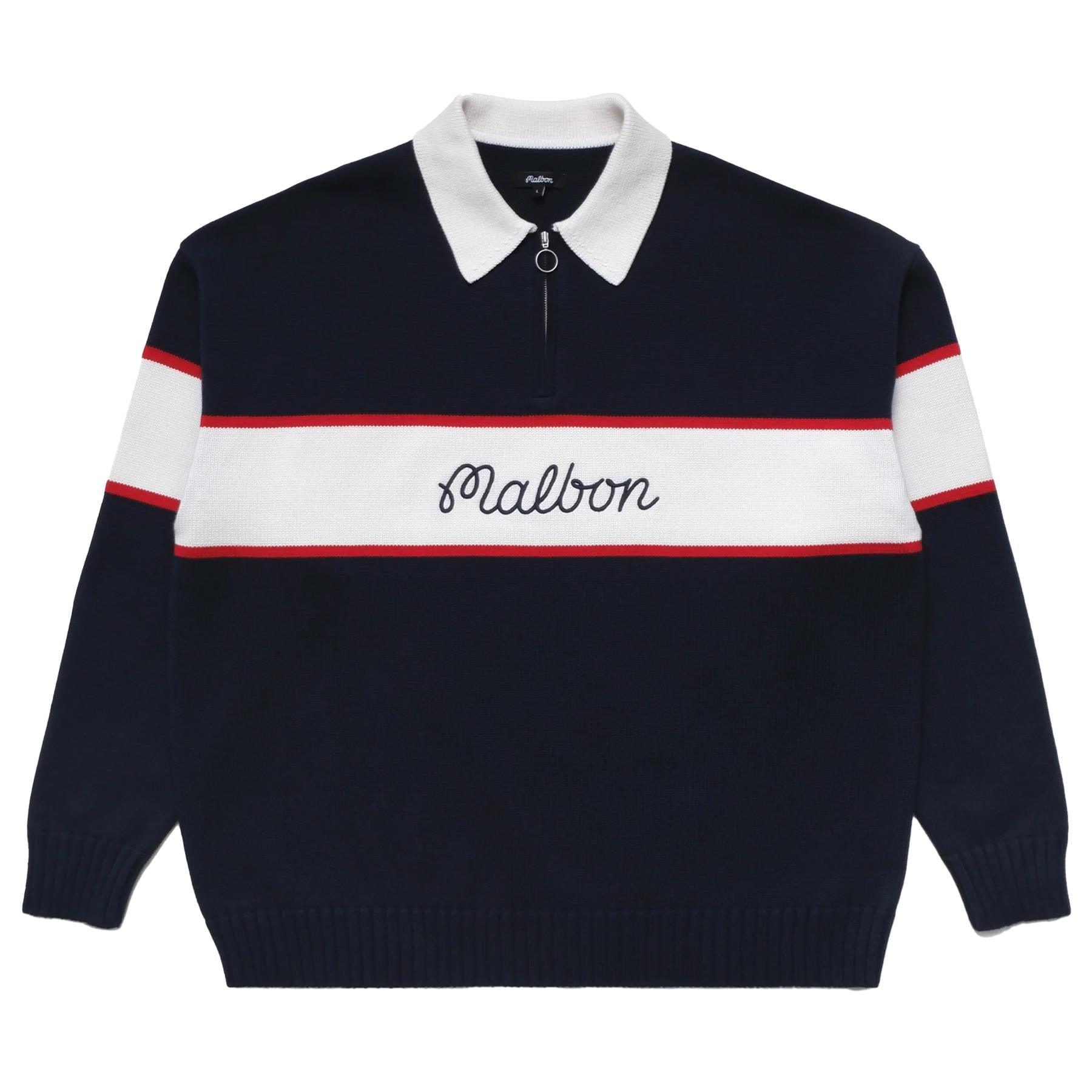 Bennett Knitted Polo Navy