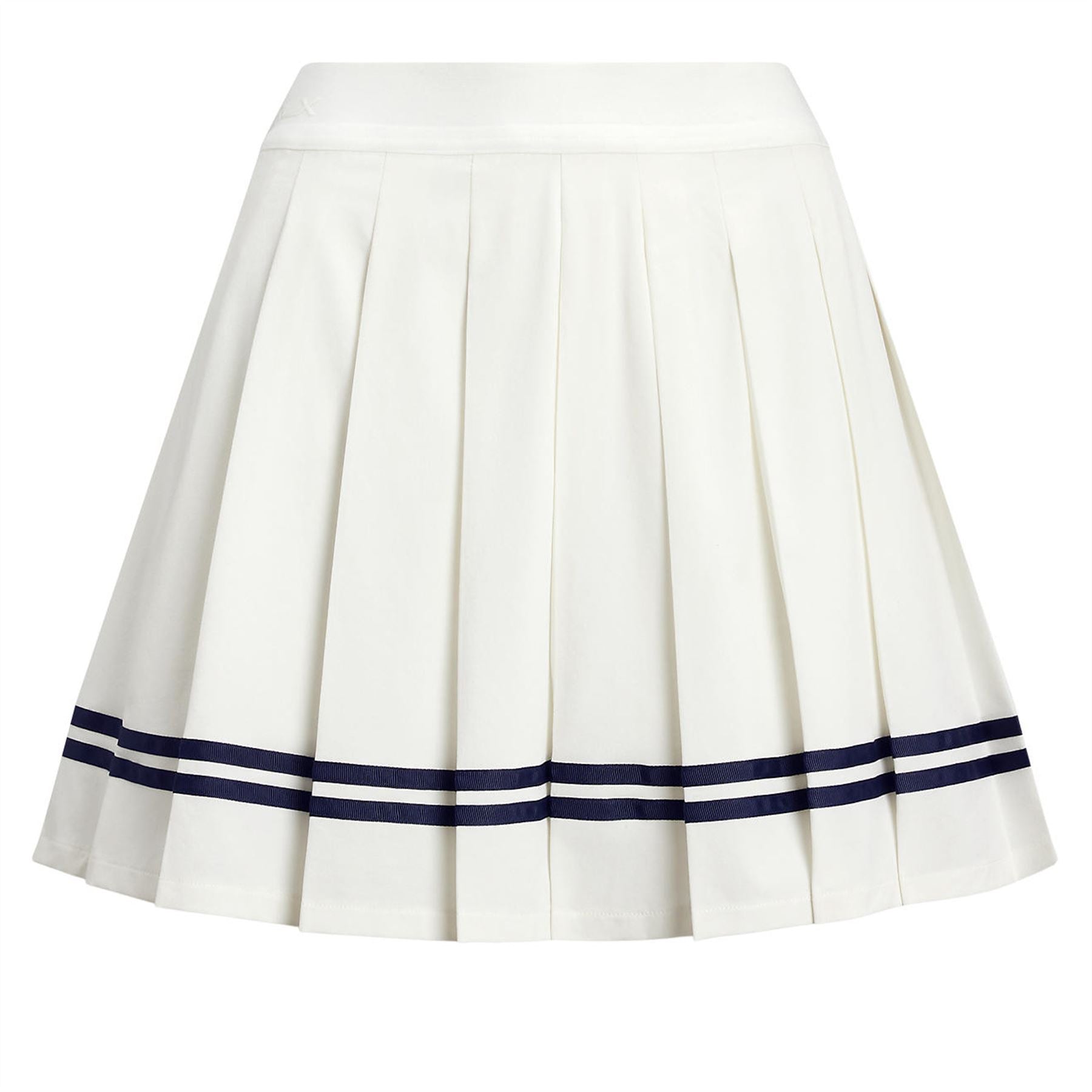 Womens RLX 16-Inch Pleated Skort Ceramic White/Refined Navy