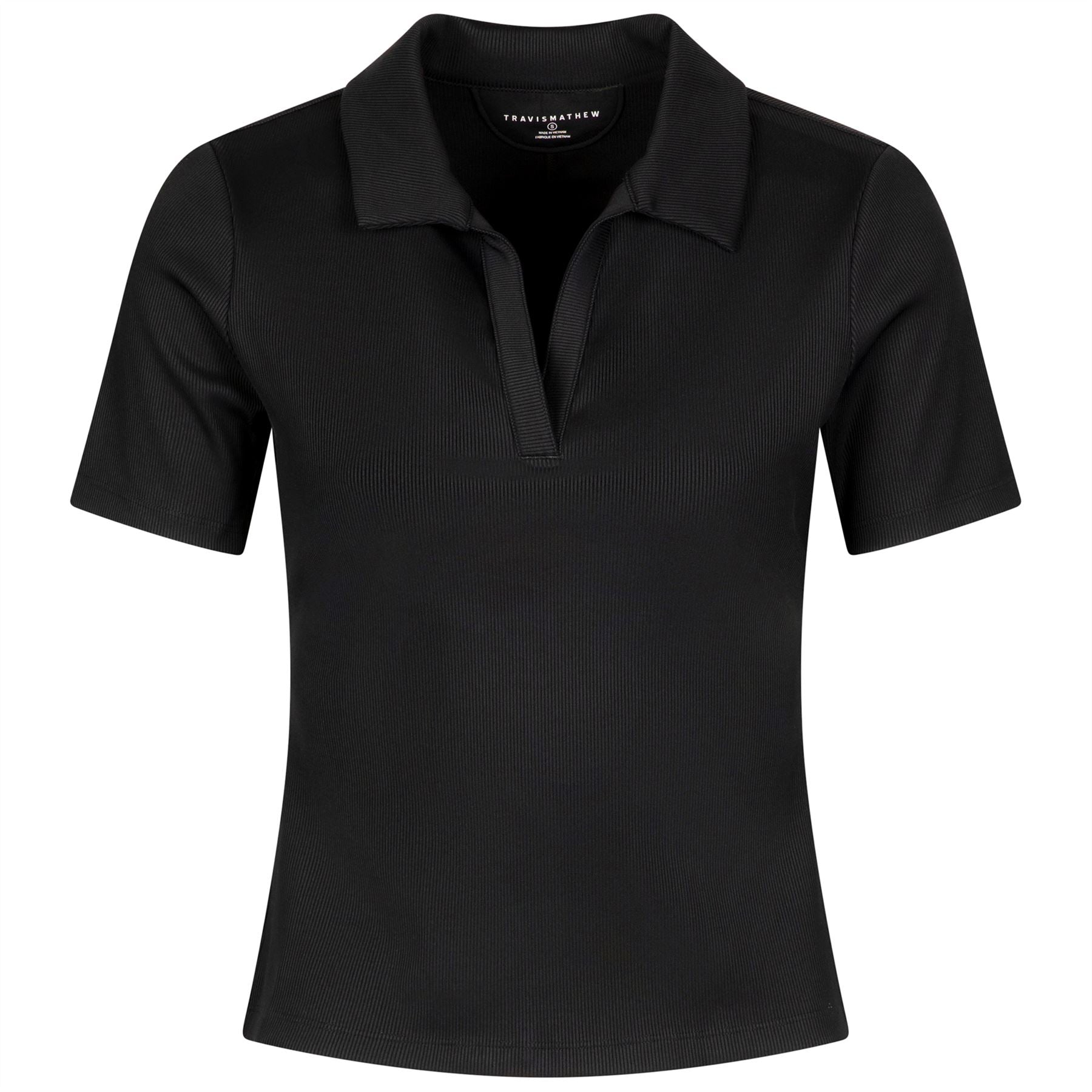 Womens Moveknit V-Neck Polo Black