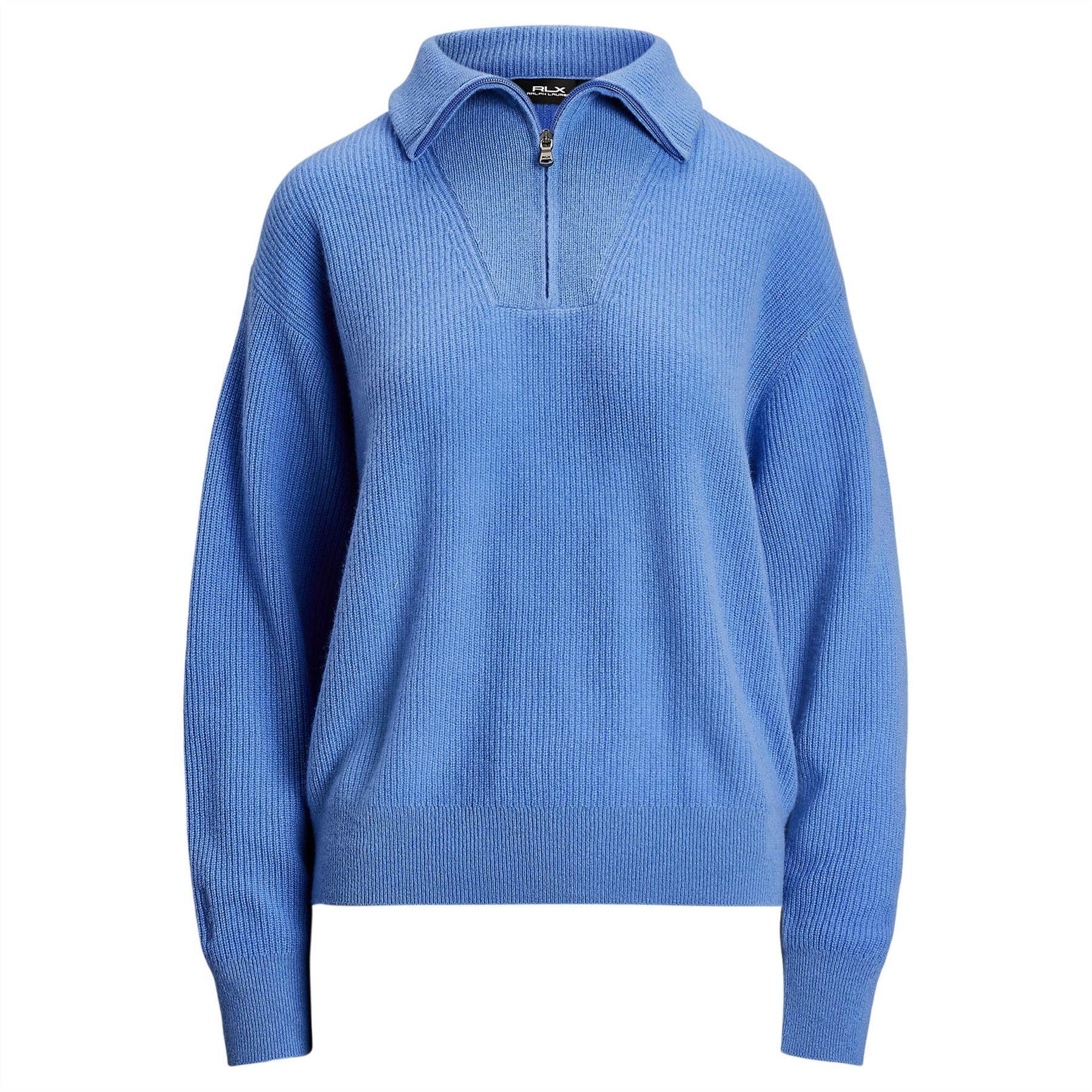 Womens RLX Cashmere Half Zip Summer Blue Navy
