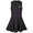 Womens Half Zip Up Flare Dress Black