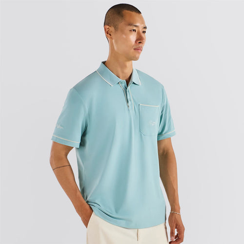 Dove Performance Pique Polo Light Blue