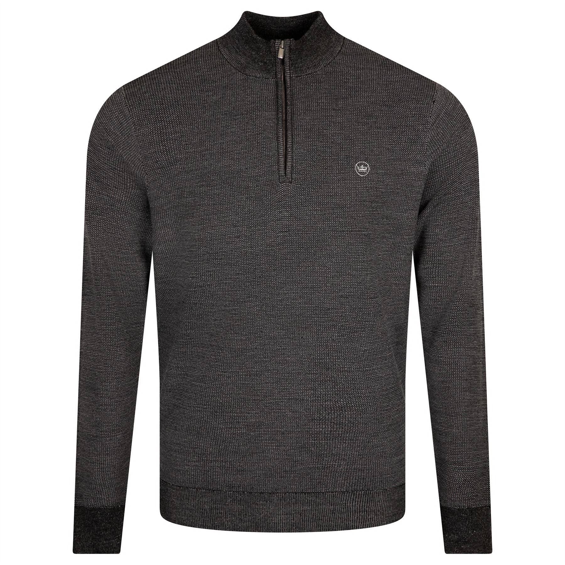 Breaker Birdseye Quarter Zip Black