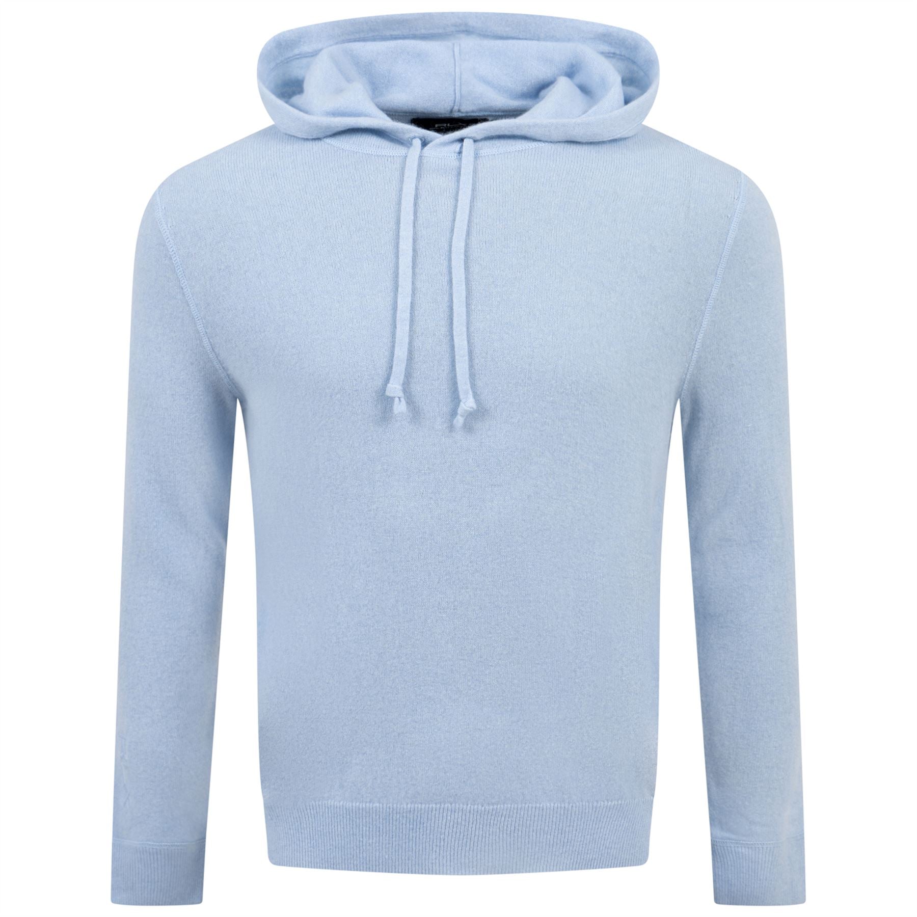 Washable Cashmere Hooded Sweater Office Blue