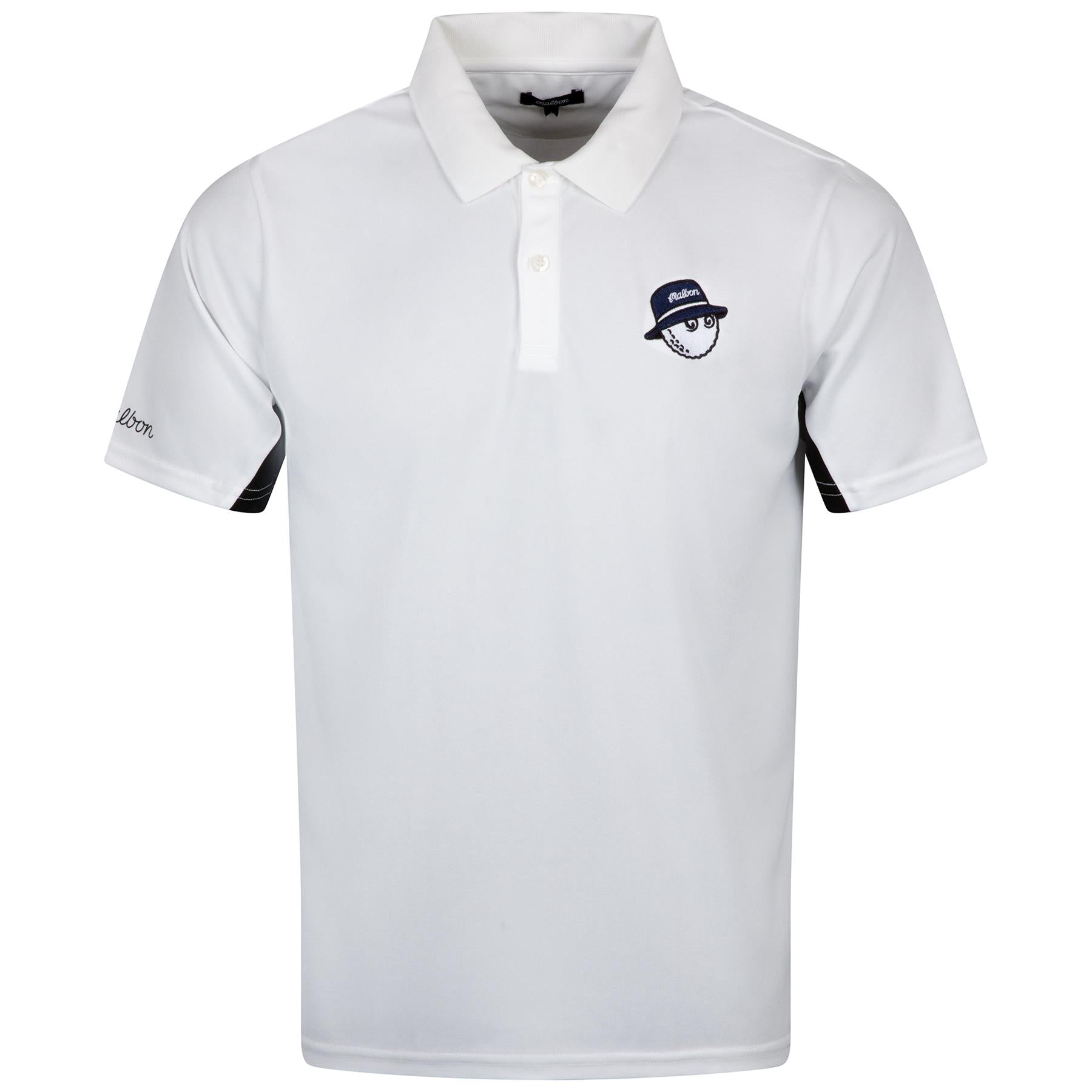 Evergreen Paneled Performance Pique Polo White/Black