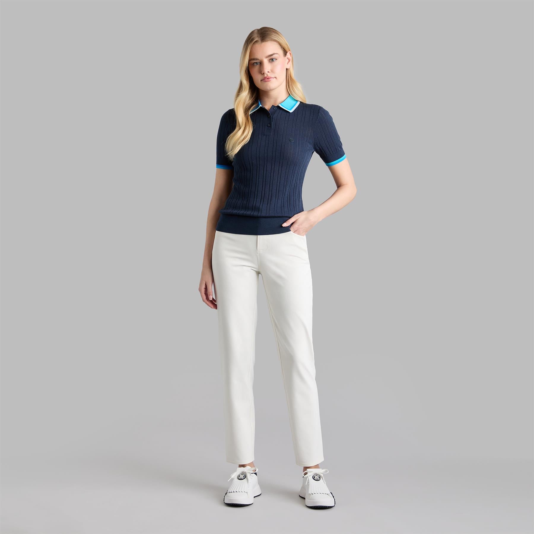 Womens Shadow Stretch Five Pocket Pants Chalk White