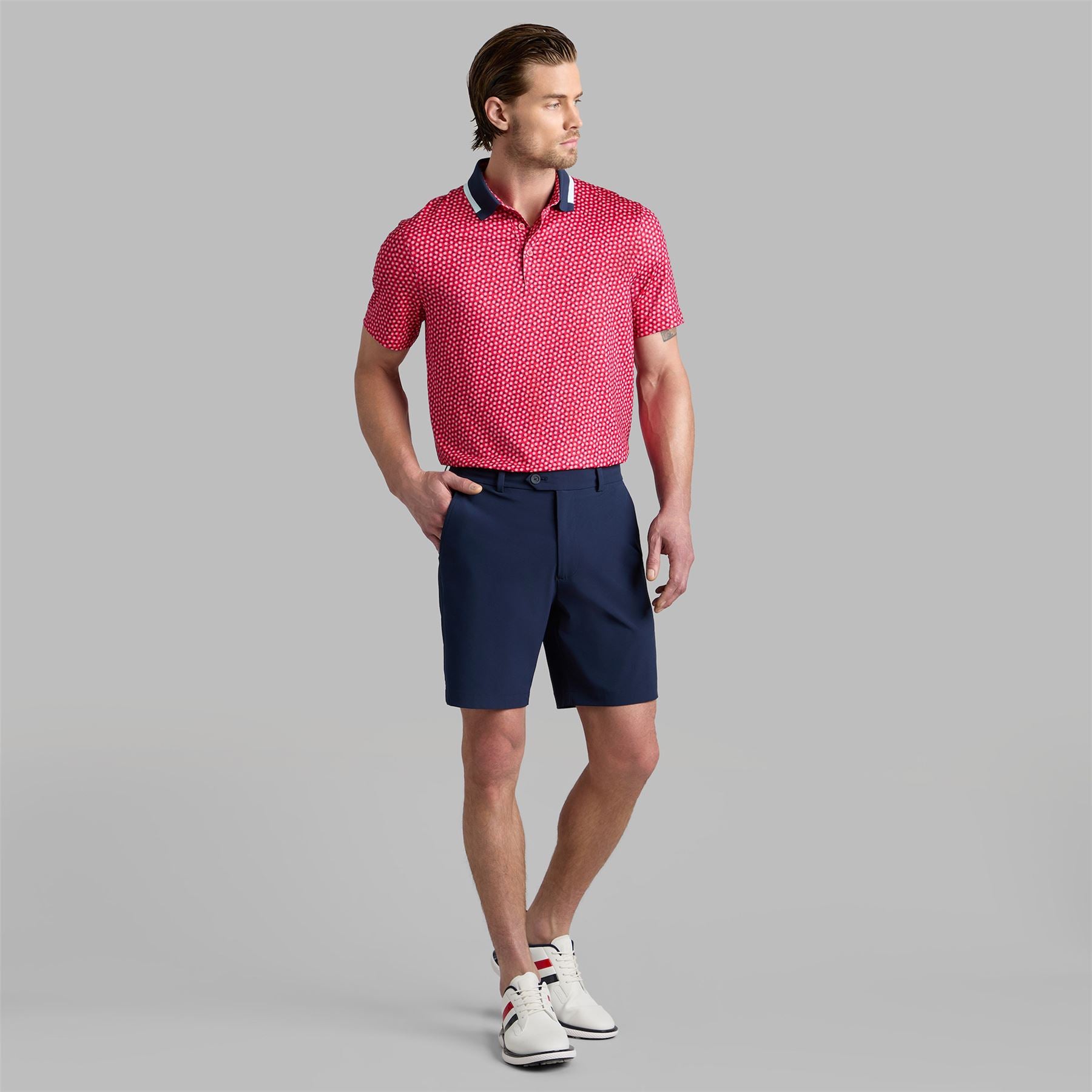 Triple G's Tech Jersey Polo Lava