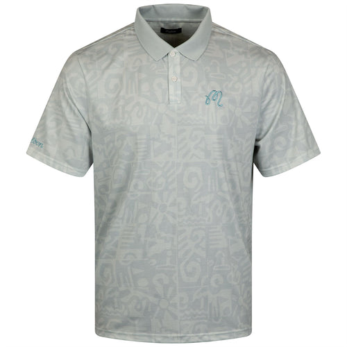 Mezzo Performace Pique Printed Polo Silver
