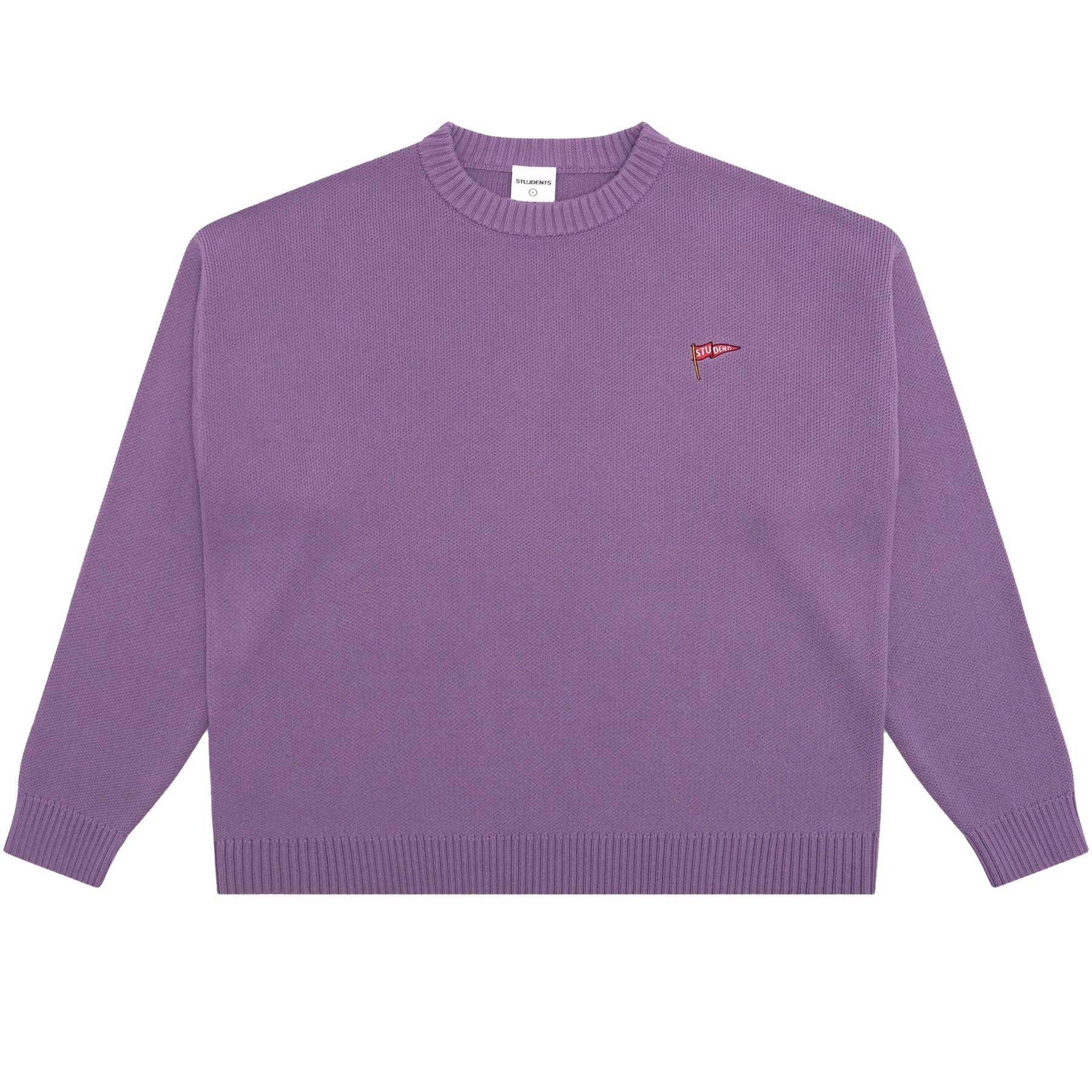 Rains Cable Knit Crewneck Sweater Wisteria