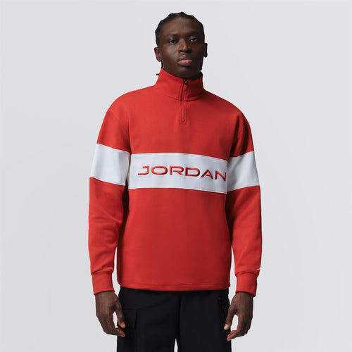 Jordan Dri-FIT Half Zip Mid Layer Mystic Red/Sail