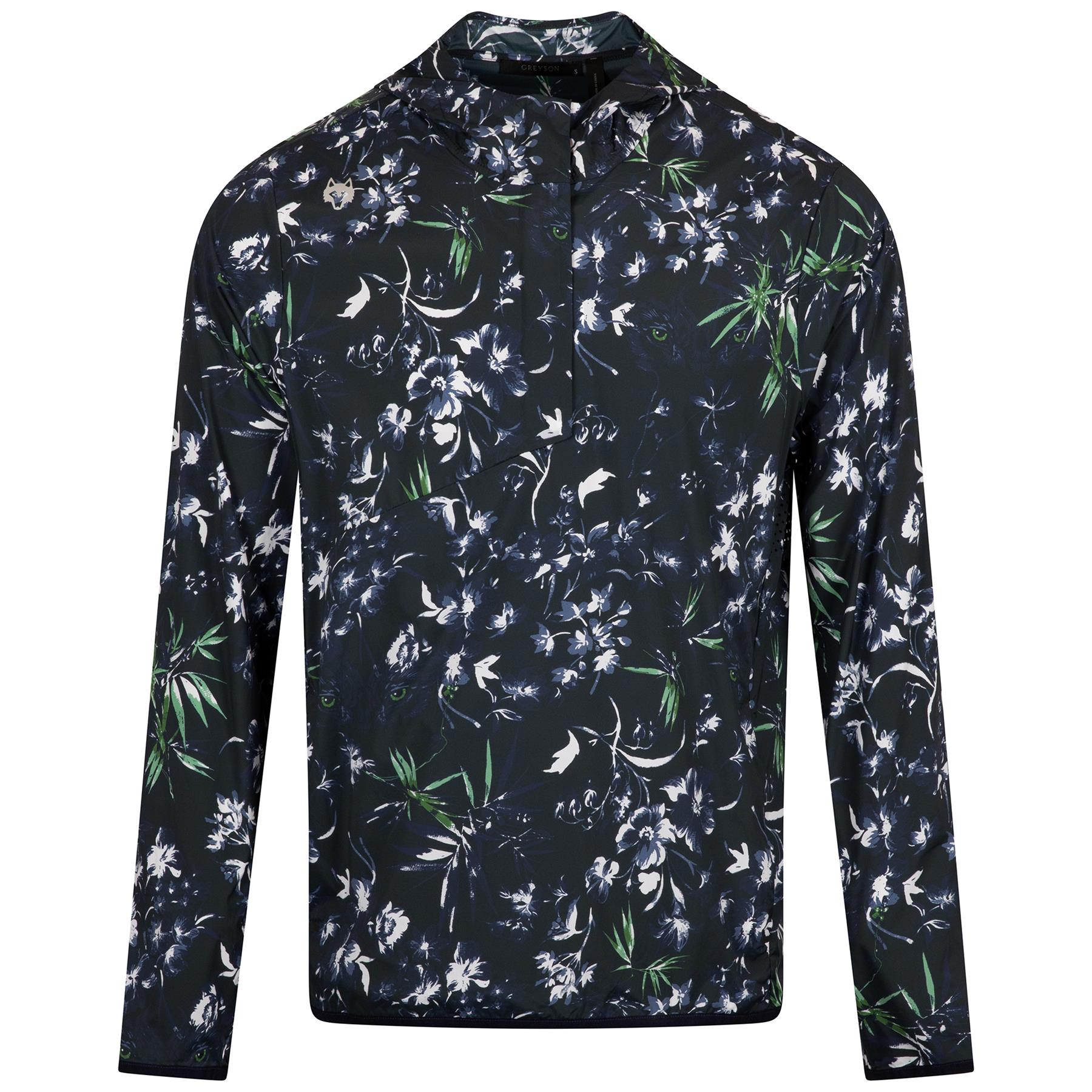 Dark Floral Newago Jacket Maltese Blue