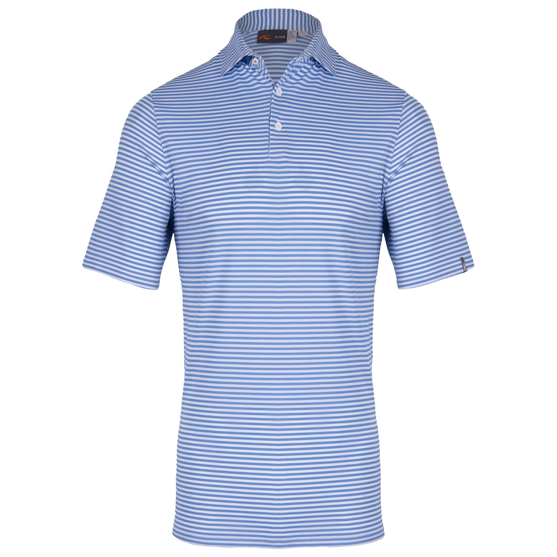 Lee Stripe Stretch Polo Cerulean/White