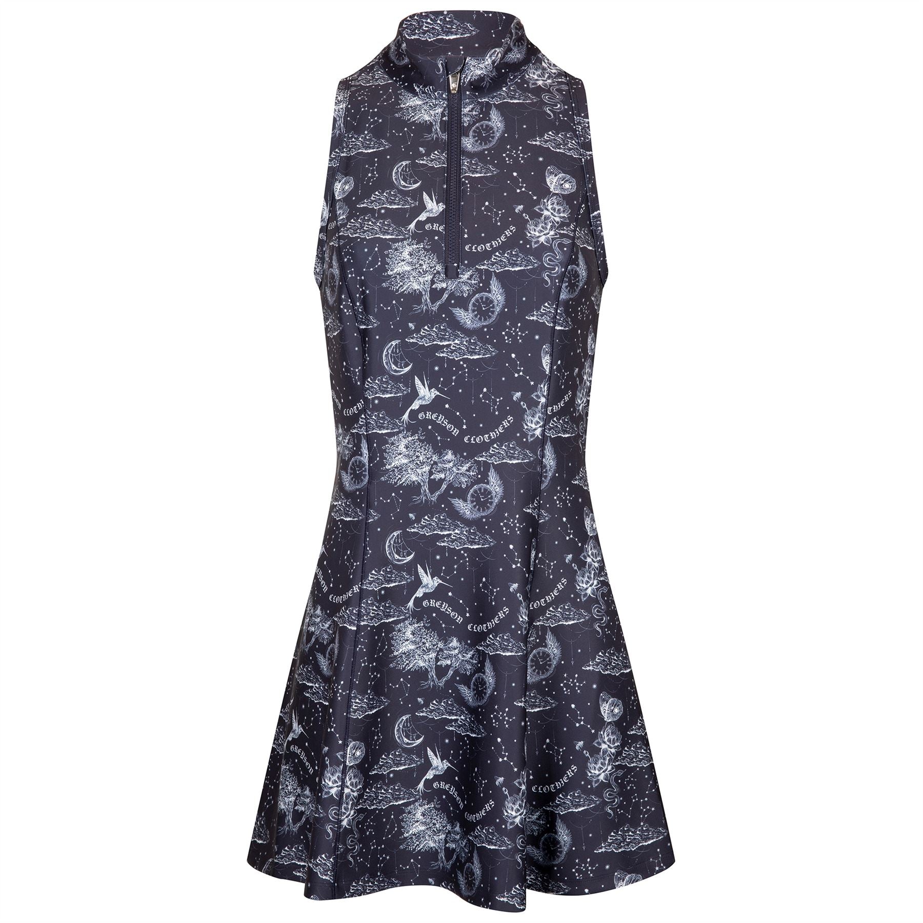 Womens Moon Diamond Sleeveless Hera Dress Maltese