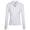 Womens LS V-Neck Rib Polo White